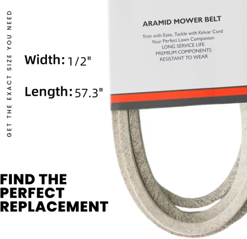 Vista 4 de 117-1018 Cinturón de cubierta para cortacésped fabricado con Kevlar 32.35 pulgadas compatible con Toro
