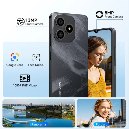 Vista 7 de Blackview Wave 9C teléfonos Android desbloqueados, teléfono celular Android 15 desbloqueado, teléfonos inteligentes de 6.56 pulgadas, 12+128 GB/2