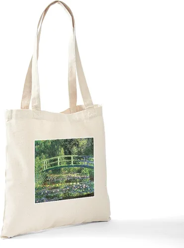 Vista 6 de CafePress Bridge Monet Tote Bag Reutilizable Natural Beige Bolsa de compras de lona