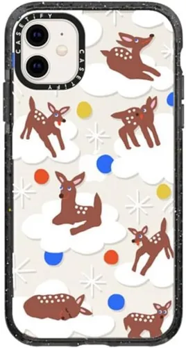Vista 121 de Funda Impact de CASETiFY para iPhone 11 - Tiempo A Solas de Esther Kim - Negro Claro