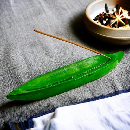 Vista 11 de Soporte para incienso, quemador de incienso/colector de cenizas, bandeja de incienso de madera hecha a mano para el hogar, meditación y yoga, gran