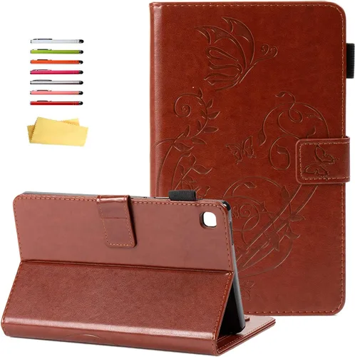 Vista 16 de Galaxy Tab A7 Lite 8.7 pulgadas SM-T225/T220 Trifold Case 2021 Modelo 2021 Ultra Delgada Funda Folio Ligero con Soporte Multi-Ángulo Delgado Cuero