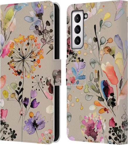 Vista 161 de Head Case Designs Officially Licensed Ninola Beige Wild Grasses Leather Wallet Case Compatible with Samsung Galaxy A07 4G