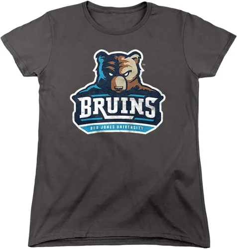 Vista 9 de Bob Jones University Official Distressed Primary Logo Women's T Shirt Athletic Heather