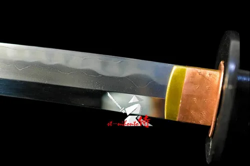 Vista 6 de Espada hecha a mano de acero TAMAHAGANE de espiga completa, espada samurái japonesa