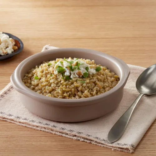 Vista 3 de Duru Trigo agrietado, Freekeh, verde tostado, 15.9 oz (450 g), 100% natural y certificado, alto en fibra y proteínas, sin OMG, ideal para recetas