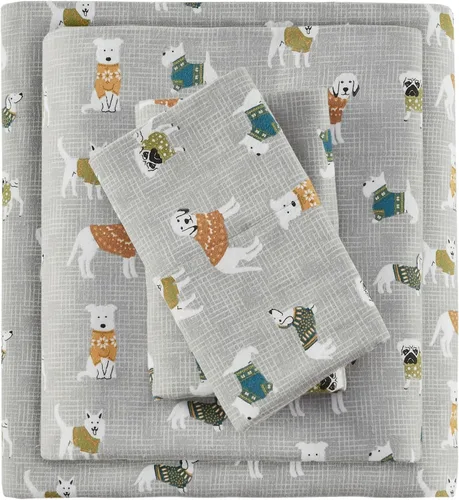 Vista 25 de True North by Sleep Philosophy - Juego de sábanas de franela, 100% de algodón, cómodo, bonito y muy suave, bolsillo elástico para colchones de hasta