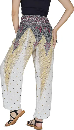 Vista 2 de Pantalones de yoga con cintura fruncida Aladdin Boho Genie para mujer