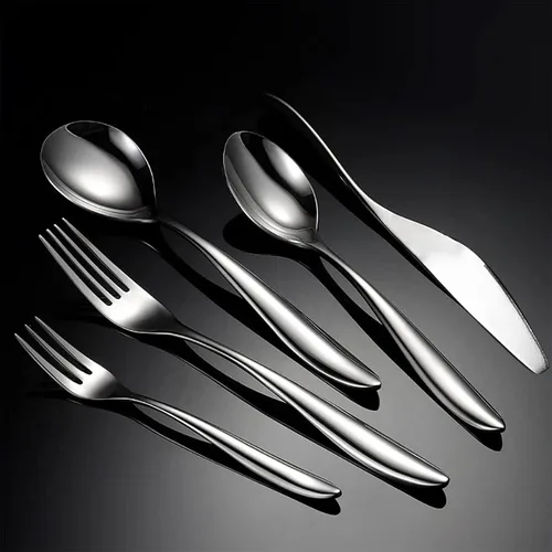 Vista 13 de 10-Piece Exquisite Silverware Set, Stainless Steel Flatware Set, Cutlery Set for 2, Fork Spoon Knife Set Eating Utensils Tableware Set for Kitchens