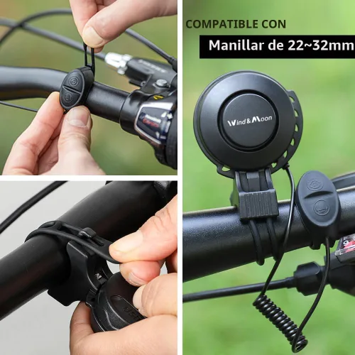 Vista 6 de Bocina de bicicleta electrónica de 120 db para ciclismo, cuerno de bicicleta eléctrica, 4 modos de sonido con batería recargable, impermeable