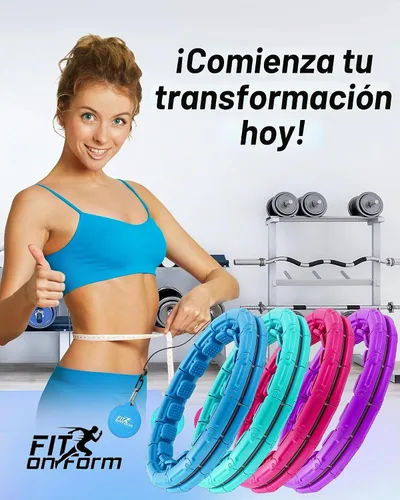 Vista 8 de Infinity Weighted Hula Hoop for Adults Weight Loss, Smart Exercise Hola Circle Hoop for Women Abs Workout