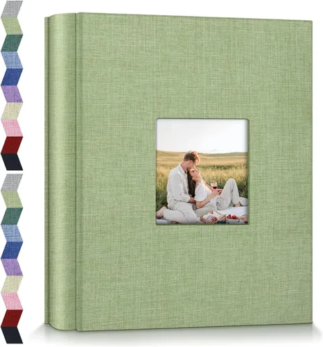 Vista 40 de popotop - Álbum de fotos 4x6 con 100 fotos, libros de fotos con 100 bolsillos verticales, cubierta de lino, álbumes para fotos familiares, de boda