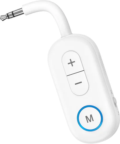 Vista 10 de Receptor transmisor Bluetooth 5.3 actualizado 2 en 1, adaptador Bluetooth para avión, baja latencia, manos libres, adaptador de audio auxiliar