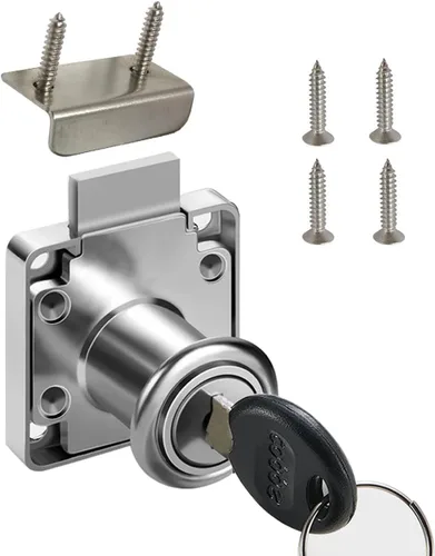 Vista 7 de Cerradura de cajón de armario para muebles. Cerradura con llave igual: todas las llaves para este producto son universales.