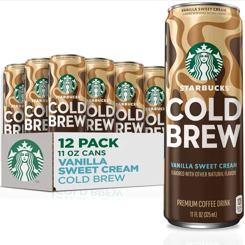Vista 5 de Starbucks Café Cold Brew, Crema de Chocolate, Latas de 11 fl oz (Paquete de 12), Bebida de Café Premium, Café Helado