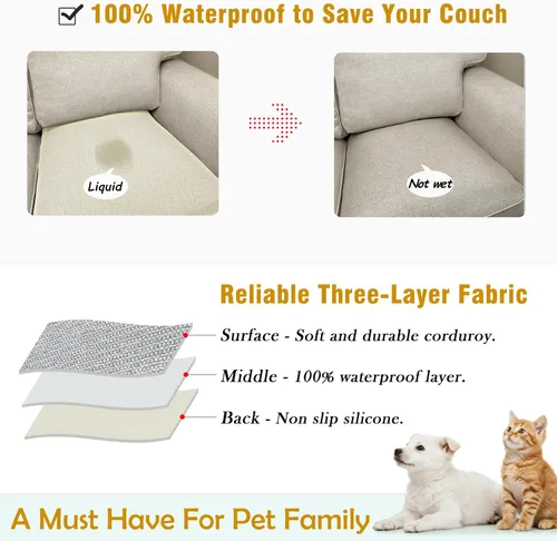 Vista 3 de Fundas para brazos de sofá, fundas impermeables para reposabrazos de sofá, sillón, sofá biplaza, funda antideslizante para reposabrazos reclinable