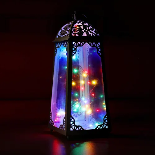 Vista 3 de Mikasol - Guirnalda de luces de pilas, 1 paquete de cadena de luces LED que funcionan con 3 pilas AAA, de alambre de cobre, luces para decoración