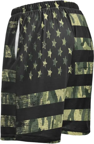 Vista 5 de Pantalones cortos de pijama de gatos negros lindos para hombre, pantalones cortos de dormir súper suaves con cordón y bolsillos