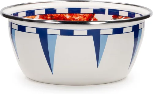 Vista 2 de Golden Rabbit Enamelware Ensaladeras, 24 onzas, Crab House, juego de 4