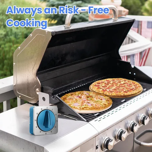 Vista 8 de Temporizadores de Cocina para Cocinar, Reloj Temporizador de Cocina de Chef con Alarma Fuerte, Temporizador de Escritorio 100% Mecánico - No