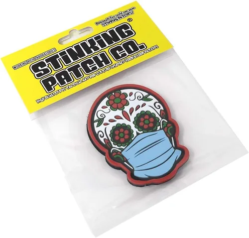 Vista 6 de Parche táctico de calavera con máscara facial Dia de Los Muertos Parche de moral de Halloween