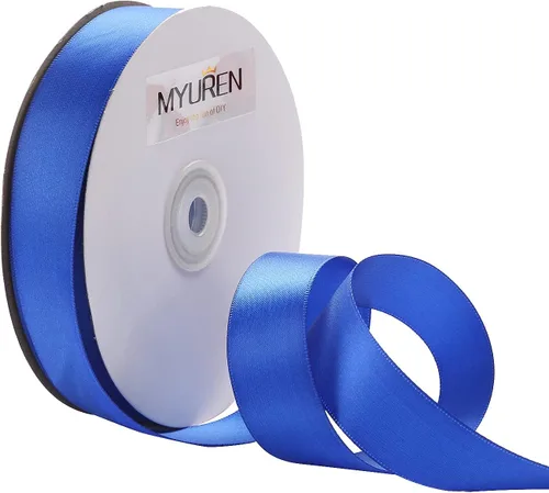 Vista 27 de Cinta de satén de poliéster blanco de doble cara de 1-1/2 pulgadas de ancho para manualidades, boda, envoltura de regalos, fabricación de lazos