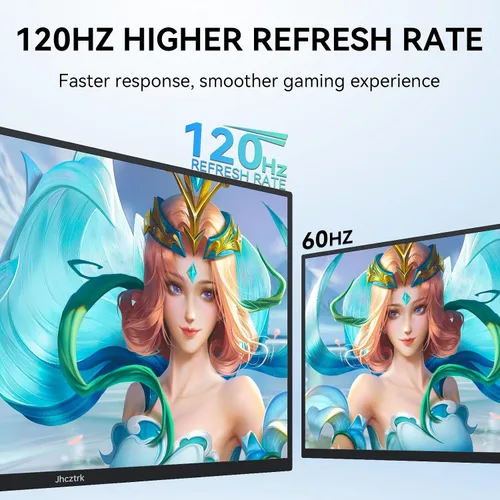 Vista 2 de Monitor portátil de 18.5 pulgadas 120Hz FHD 1080P HDMI USB-C, 99% sRGB, monitores de juegos HDR Altavoces incorporados Kickstand y VESA Segunda
