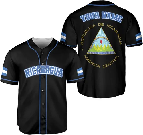 Vista 11 de Camiseta de béisbol de Nicaragua personalizada, camiseta de béisbol de Nicaragua personalizada para hombres y mujeres, camisas nicaragüenses