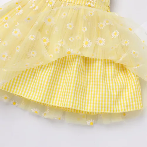Vista 7 de Vestido tutú para niña, sin mangas, fruncido, vestido de verano con lentejuelas brillantes, lunares, estrellas, princesa, vestido de tul