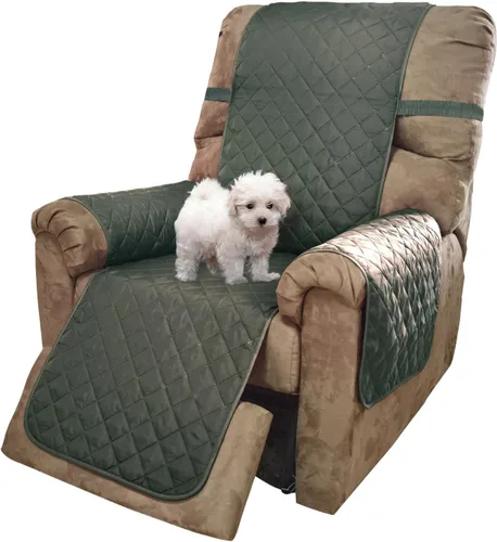 Vista 111 de U-NICE HOME Funda para sillón reclinable, reversible, con correas elásticas, resistente al agua, protege de perros y mascotas, sillón pequeño