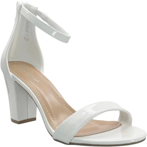 Vista 21 de TOP MODA Hannah-1 - Sandalias de tacón alto con tira en el tobillo elegantes, suela antideslizante, para boda, fiesta, baile de graduación Beige