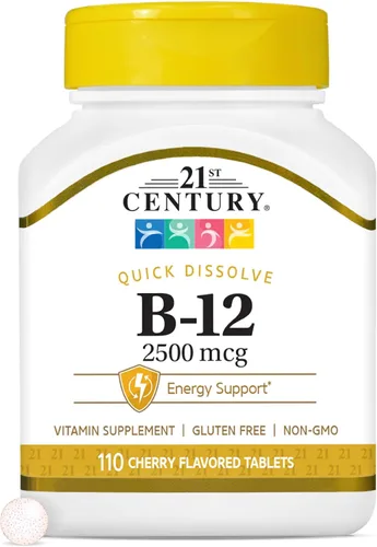 Vista 11 de 21st Century B 12 tabletas de liberación prolongada de 1000 mcg, 110