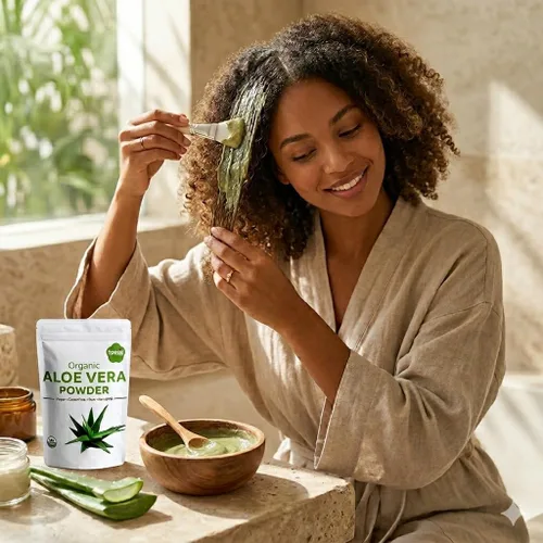 Vista 9 de Iyasa Holistics Aloe Vera orgánico en polvo de 8 onzas – Aloe Barbadensis hoja entera – Certificado USDA finamente molido, fórmula fácil de mezclar