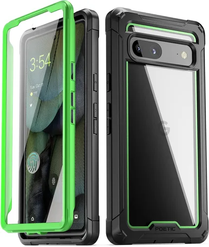 Vista 8 de Poetic Guardian - Funda compatible con Pixel 7A 5G, protector de pantalla integrado que funciona con identificación de huellas dactilares, híbrida