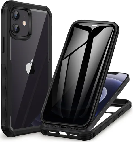 Vista 28 de CENHUFO Funda de privacidad para iPhone 11 Pro, funda de cuerpo completo con protector de pantalla de privacidad de vidrio templado 9H integrado