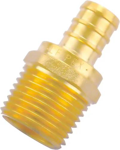 Vista 3 de Litorange Latón sin plomo 1/2" x 1/2" NPT paquete de 4 adaptadores PEX hembra y macho roscados para engarzado