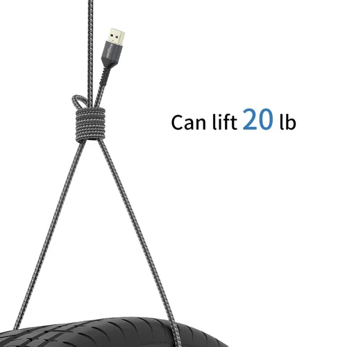 Vista 5 de Cable de extensión USB 3.0 de 2 pies tipo A macho a hembra, cable de extensión USB de múltiples puertos compatible con impresora, teclado, unidad