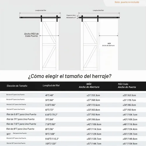 Vista 8 de CCJH Kit de herrajes para puerta de granero, pista deslizante de 4 pies, resistente para un solo panel de puerta de 24 pulgadas de ancho