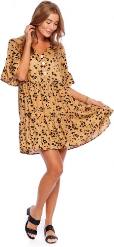 Vista 3 de Mud Pie Vestido de manga corta con volantes para mujer Aster