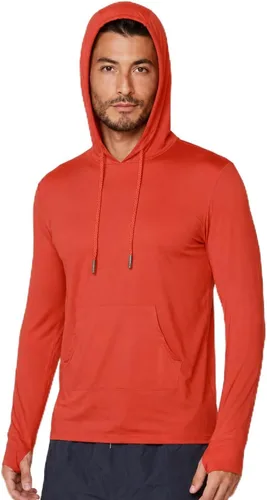 Vista 10 de INGEAR Sudadera con capucha UPF 50+ para hombre, ligera, con protección UV, de secado rápido, absorbe la humedad, con bolsillo Negro