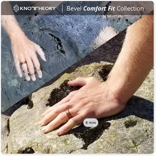 Vista 49 de Knot Theory - Anillo de boda de silicón para hombres y mujeres Anillos de goma finos de calidad superior con gran estilo, comodidad; son ideales