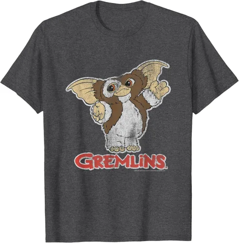 Vista 23 de Gremlins Camiseta Gizmo y Logo, Negro, S