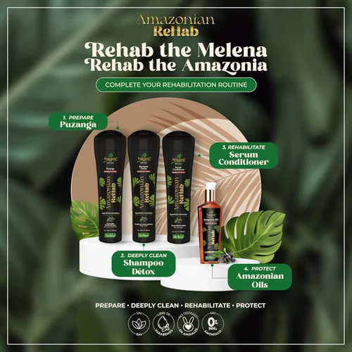 Vista 5 de naissant Amazonian Rehab - Suero acondicionador para el cuidado del cabello, enriquecido con Muru Muru, Cupuaçu y Açaí, acondicionador nutritivo
