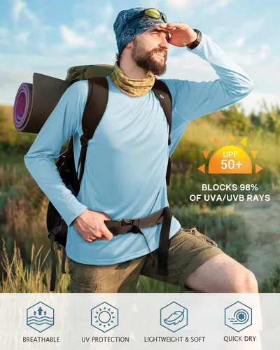 Vista 3 de Roadbox FPU 50+ Camisas de pesca para hombres manga larga, protección solar contra rayos UV.
