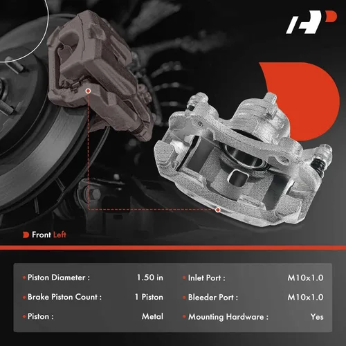 Vista 2 de A-Premium Conjunto de pinza de freno de disco con soporte compatible con modelos Nissan - Versa 2012-2019, Versa Note 2014-2019, marzo 2012-2015