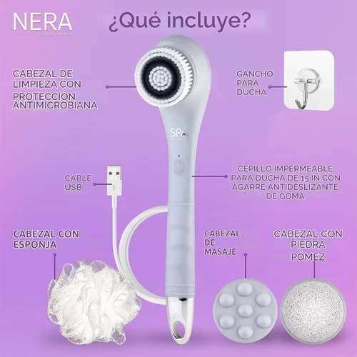 Vista 5 de Spa Sciences NERA - Sistema sónico de limpieza corporal 4 en 1 para ducha