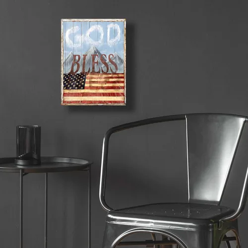 Vista 5 de Epic Art 'God Bless America' de Ed Wargo, arte de pared de cristal acrílico, 12 x 16 pulgadas