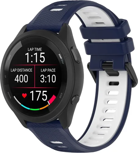 Vista 15 de Compatible con Garmin Forerunner 265S 255S Correas de reloj, correas de repuesto de silicona duraderas de liberación rápida de 18mm. Compatible