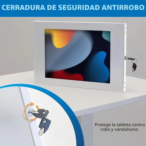 Vista 4 de Mount-It! - Soporte antirrobo para iPad con cerradura de perfil bajo, color Blanco