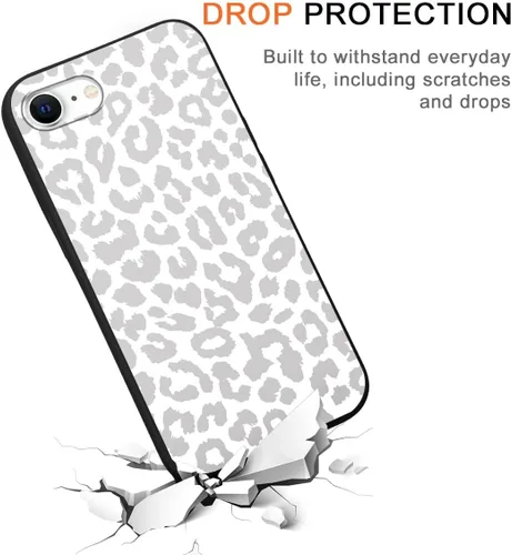 Vista 5 de Paquete de 2 fundas de teléfono con bonito estampado de guepardo para iPhone 7/8/SE 2020 / SE 2022 de 4.7 pulgadas, diseño de leopardo de lujo